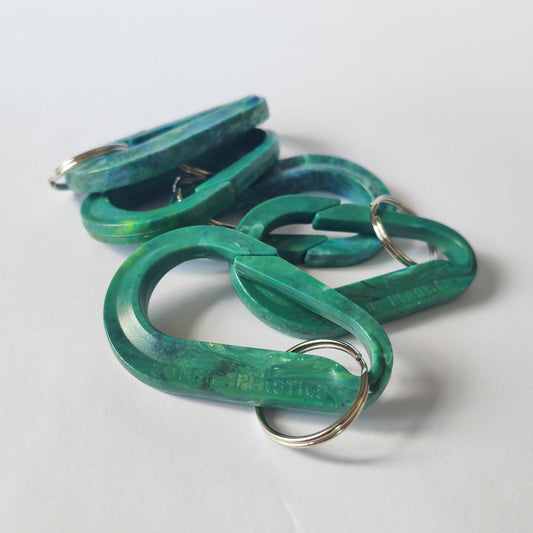 Recycled beach plastic carabiner